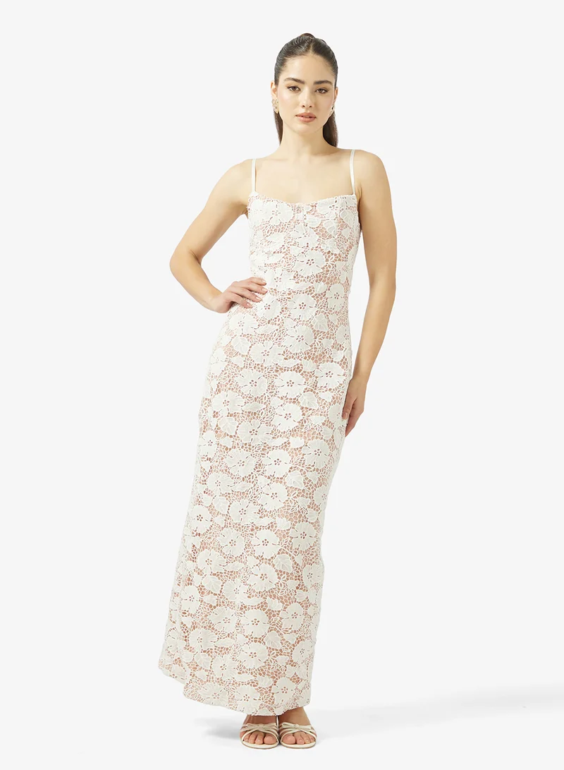 Ginger Strappy Lace Bodycon Dress